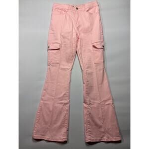 Levi's 726 Youth Girls Adj Waist Pink Cargo Flare Jeans - Size 16 (27x28.5)